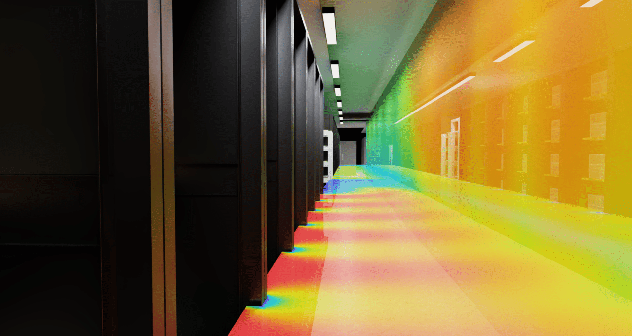 Image from Wistron's digital twin of a testing room