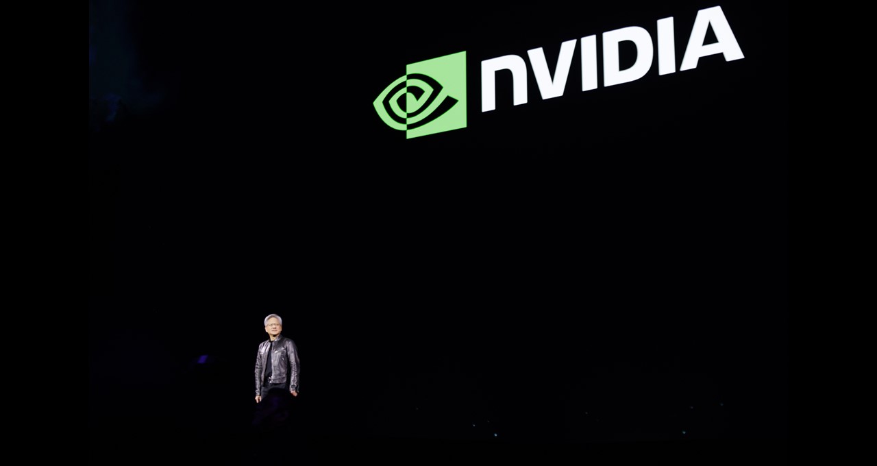 NVIDIA CEO Jensen Huang on GTC 2024 keynote stage