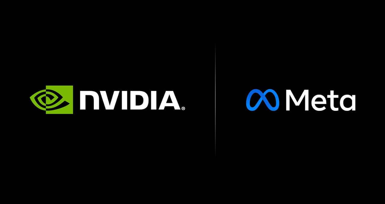 Image of NVIDIA and Meta logos