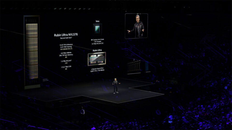 A person on stage with a large screen
AI-generated content may be incorrect.