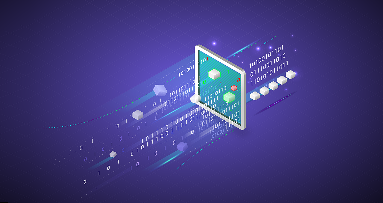 Depiction of a large language model processing data