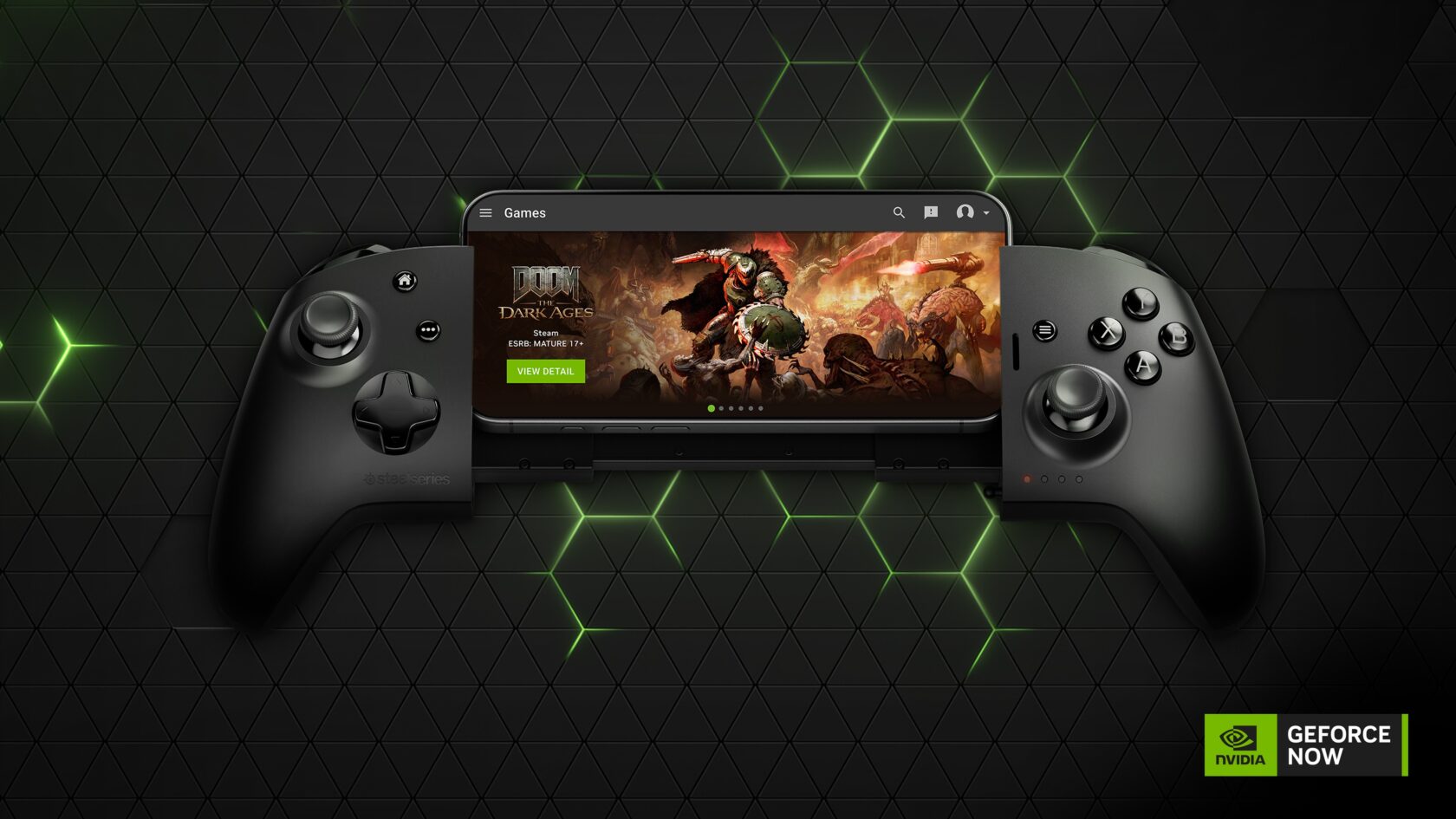 SteelSeries Nimbus Cloud controller on GeForce NOW