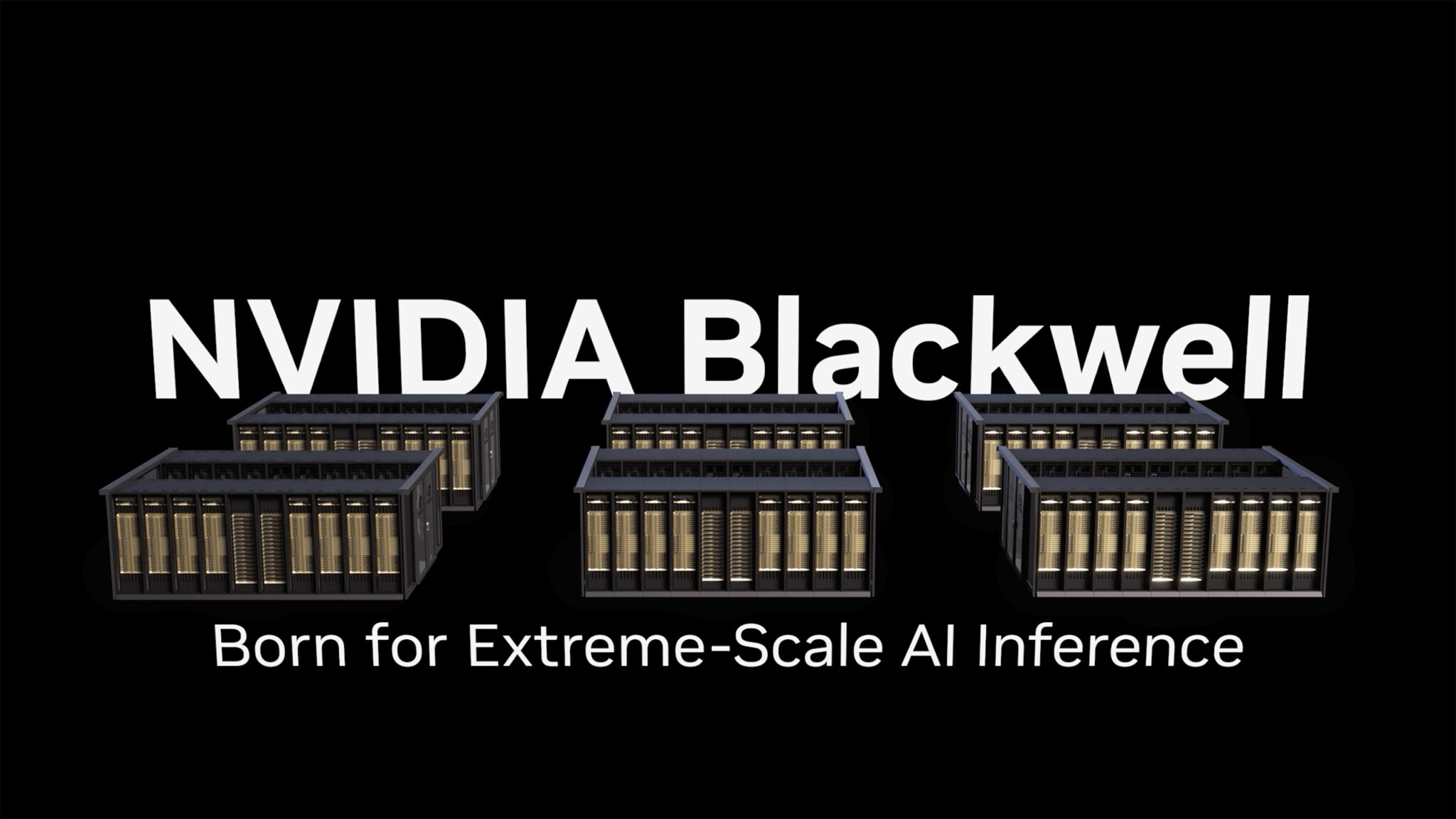 animation showing NVIDIA Blackwell system scale-up and scale out