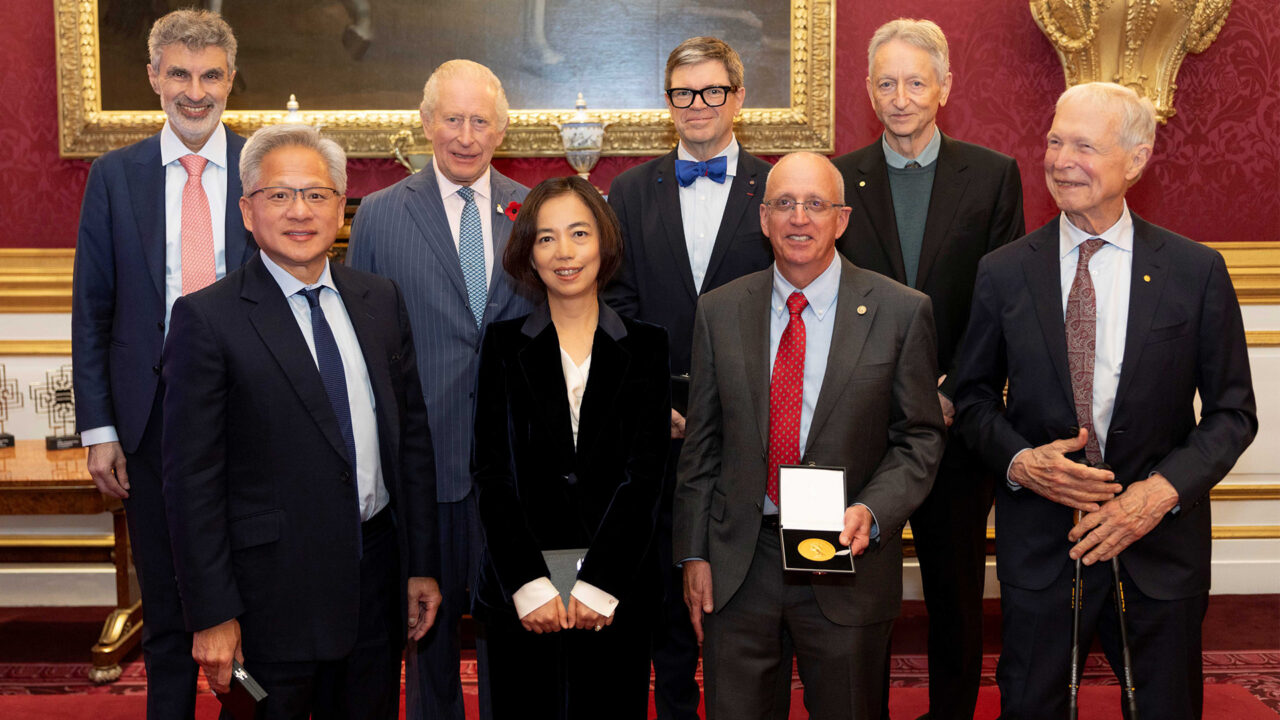 NVIDIA CEO Jensen Huang and Chief Scientist Bill Dally awarded Queen Elizabeth Prize for Engineering.